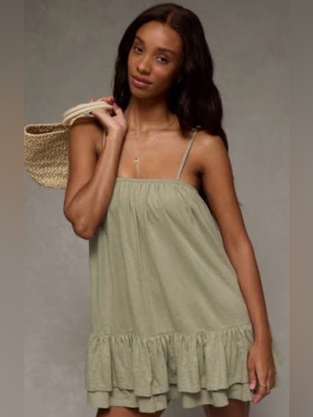 ISO! AE Sunchaser Knit Ruffled Mini Dress XL